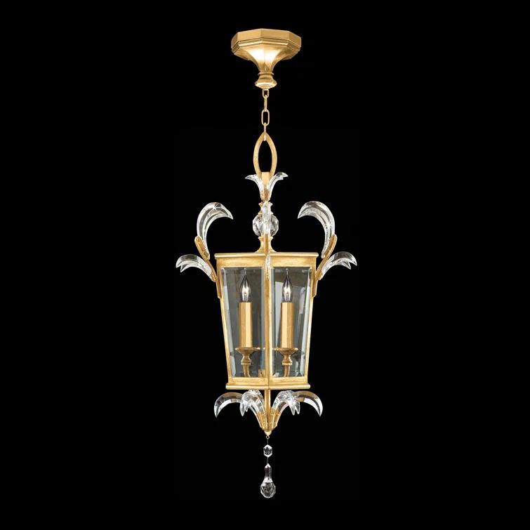 Fine Art Handcrafted Lighting Beveled Arcs 22" Square Chandelier