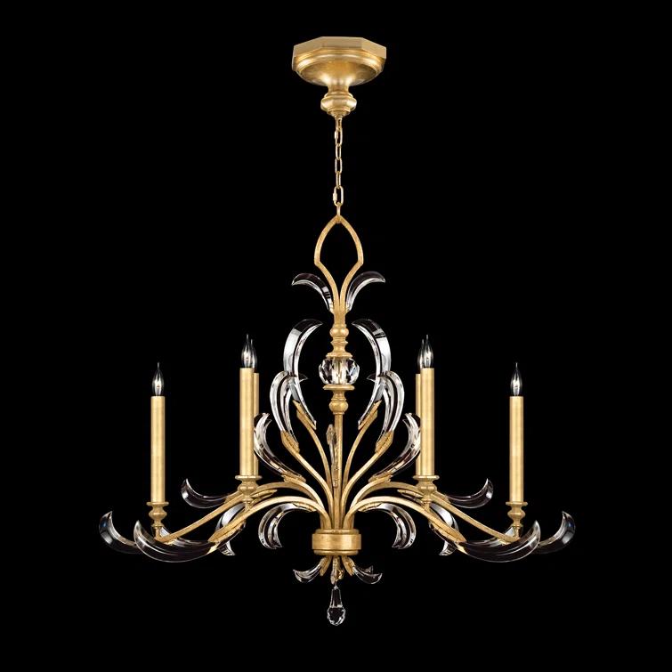 Beveled Arcs 44" Oblong Chandelier