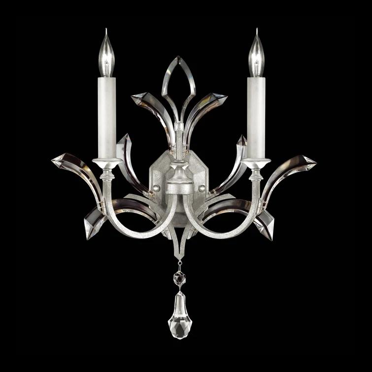 Fine Art Handcrafted Lighting Beveled Arcs Candle Wall Light