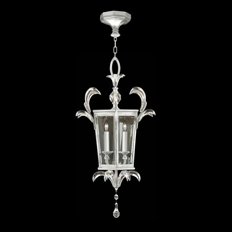 Beveled 3 - Light Lantern Square / Rectangle Chandelier