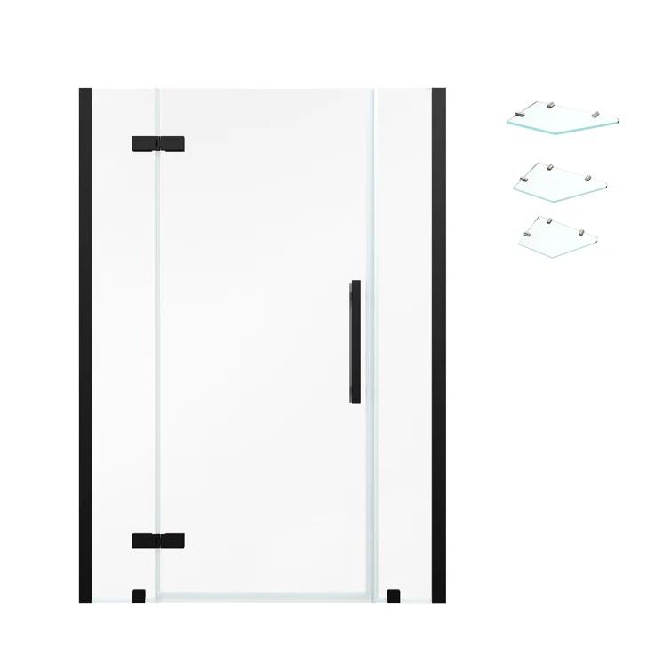 Ove Decors Endless Tampa 46" W x 72" H Alcove Frameless Shower Kit, Door, 2 Panel, Shelves TA1320401