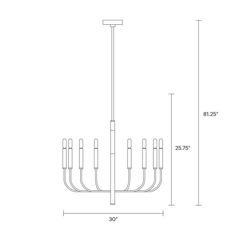 Ellen DeGeneres Brianna Aged Iron 9-Light Traditional Chandelier