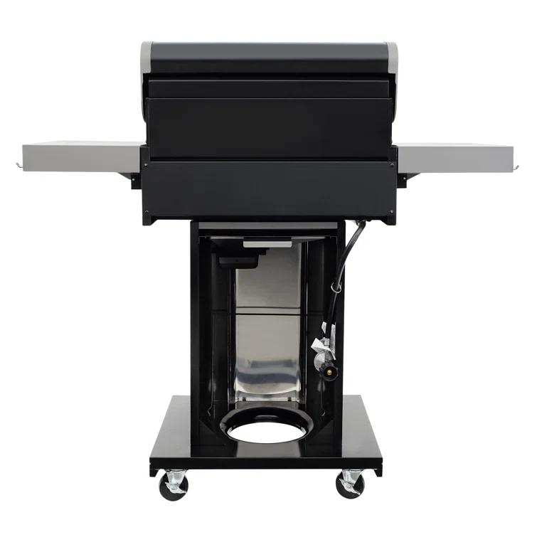 Permasteel 3-Burner Compact Propane Gas Grill with Foldable Side Tables and Grilling Tool Hooks