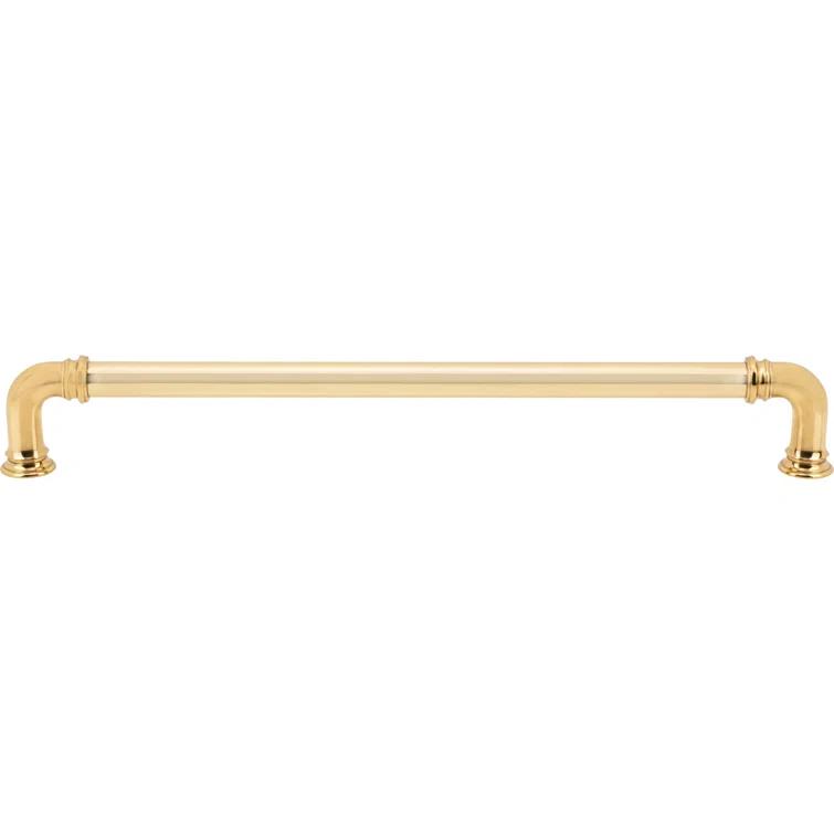 Ronan 12" Polished Brass Industrial Appliance Pull