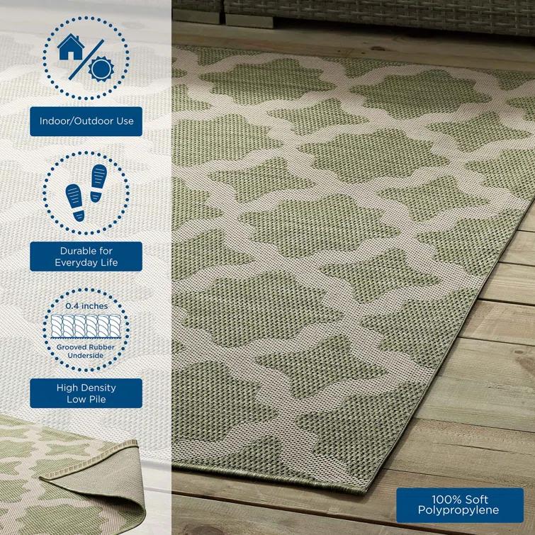 Modway Cerelia Moroccan Trellis Indoor and Outdoor Area Rug