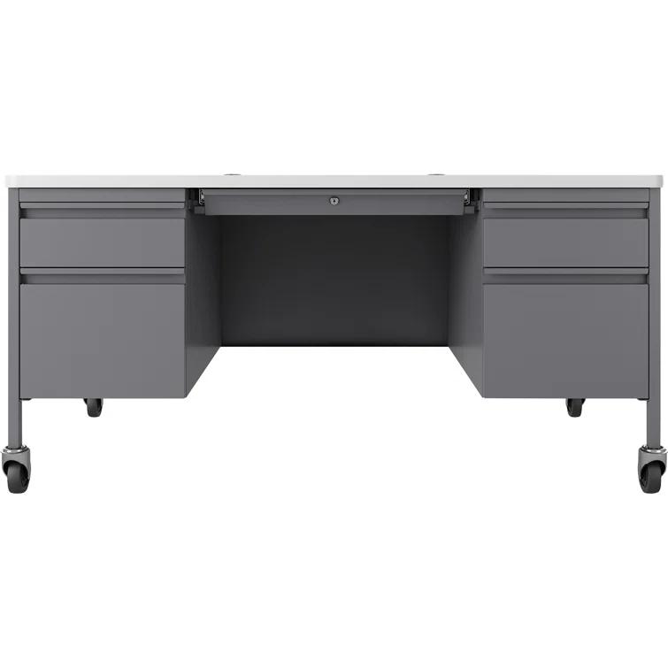 Fortress Steel Rectangular Teacher Desk