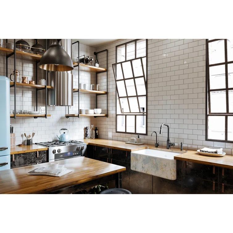 Shaws 30" Single Bowl Farmhouse Apron Front Fireclay Kitchen Sink