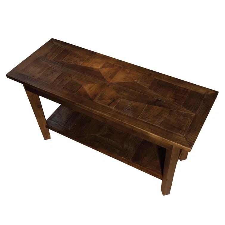 Alaterre Furniture Revive Wall Coat Hook with Bench Set Brown: Hardwood Hall Tree, 5 Hooks, Stained Finish