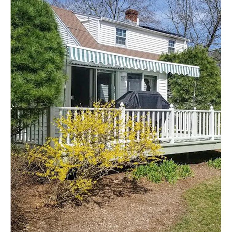Retractable Patio Awning - White Frame