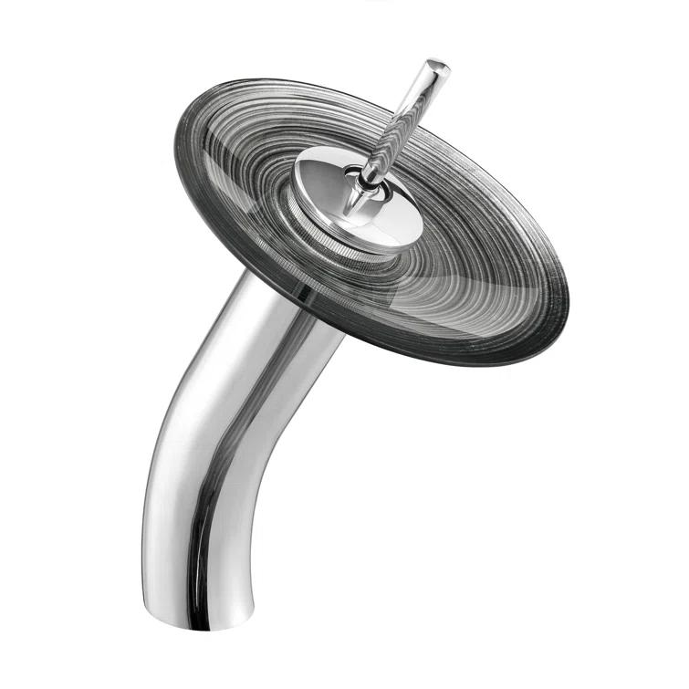 Cascade Rectangular Glass Vessel Sink with Faucet