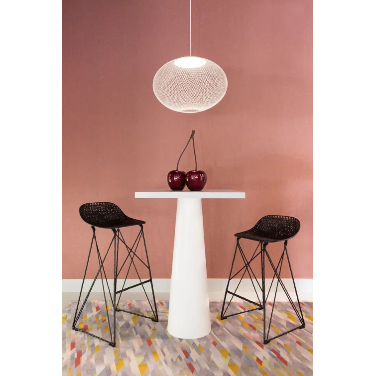 Black Carbon Fiber Epoxy Resin Bar Stool