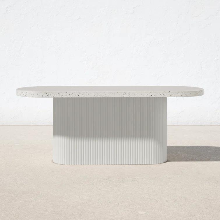 Ros 79'' Stone Outdoor Dining Table