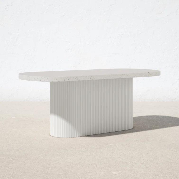 Ros 79'' Stone Outdoor Dining Table