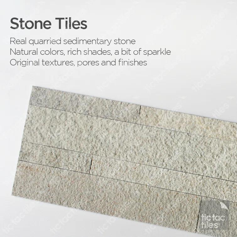5.9'' W x 23.6'' L Natural Stone Peel and Stick Mosaic Tile