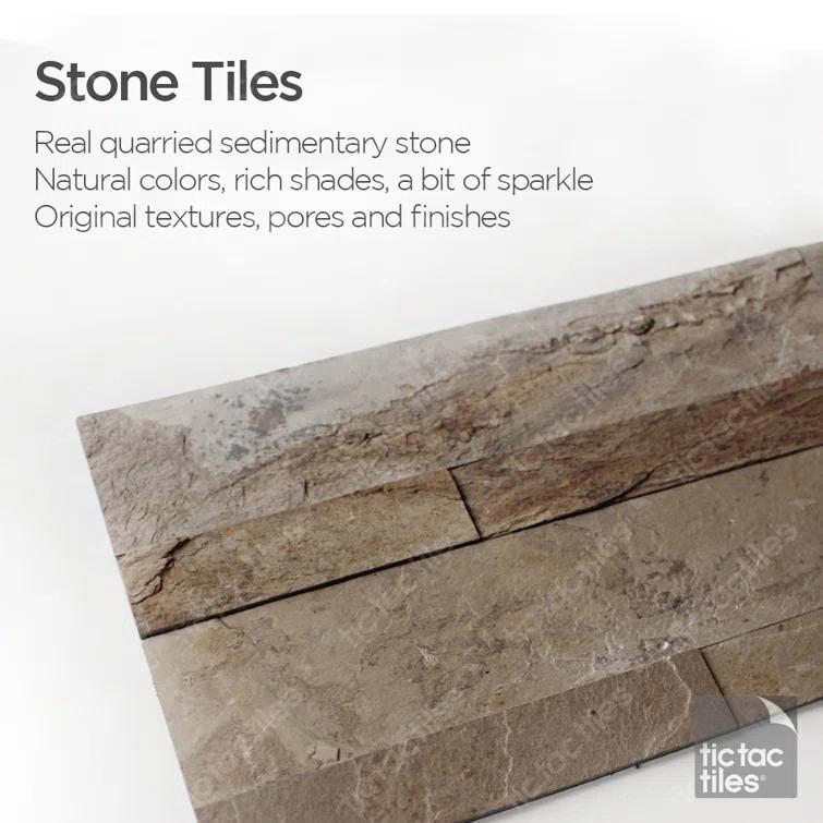 5.9'' W x 23.6'' L Natural Stone Peel and Stick Mosaic Tile