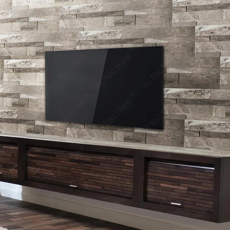 5.9'' W x 23.6'' L Natural Stone Peel and Stick Mosaic Tile