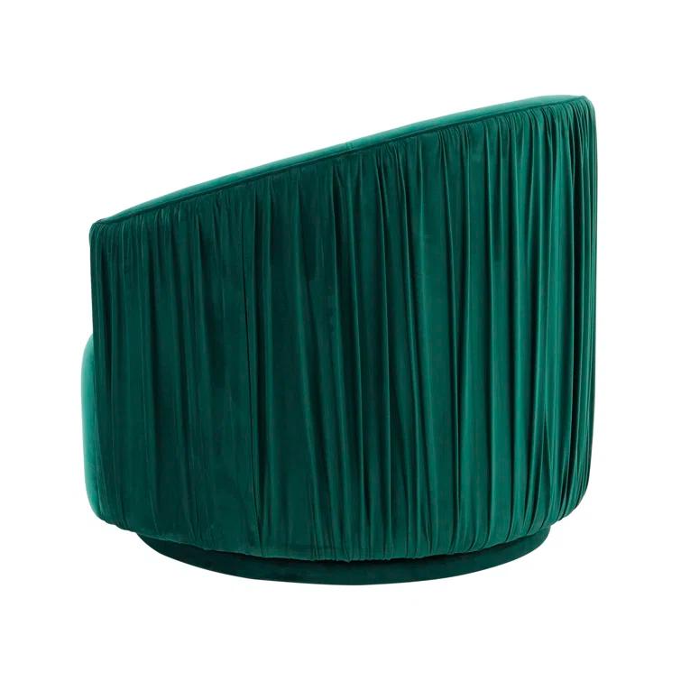 Velvet Swivel Barrel Chair