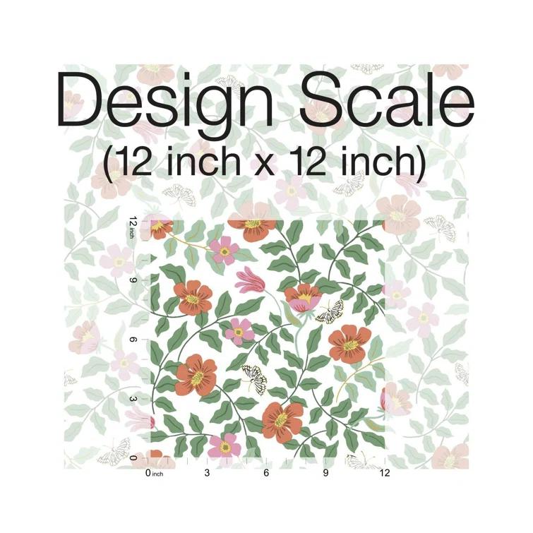Rifle Paper Co. Primrose 20' L x 20.5" W Peel and Stick Wallpaper Roll