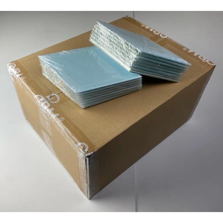 Abolos Frosted Elegance 6 in. x 8 in. Diamond Grade Glass Beveled Diamond Decorative Kitchen & Bathroom Wall Tile