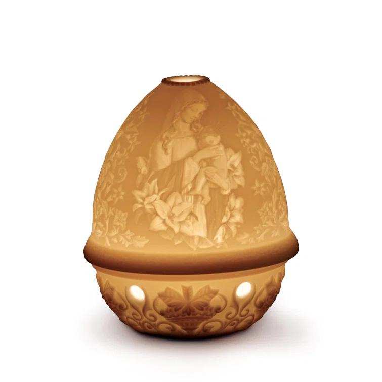 Lladro Madonna of the Flowers 4.72" Lithophane Novelty Light