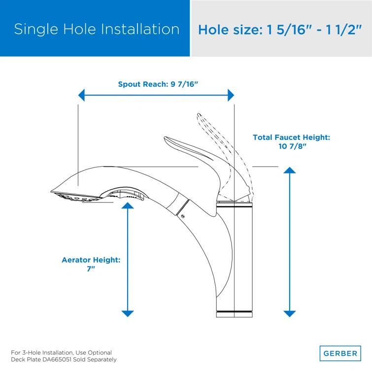 Antioch Single Handle Pull-Out Kitchen Faucet