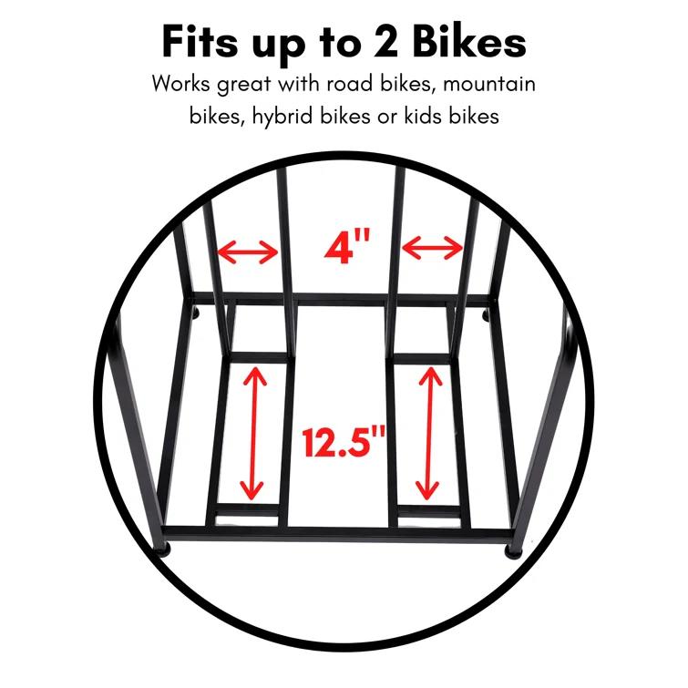 Metal Freestanding Multi-Use Bike Rack