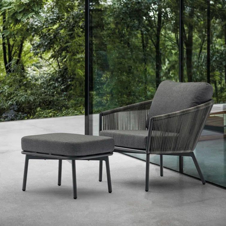 Yarrow Outdoor Chair and Ottoman