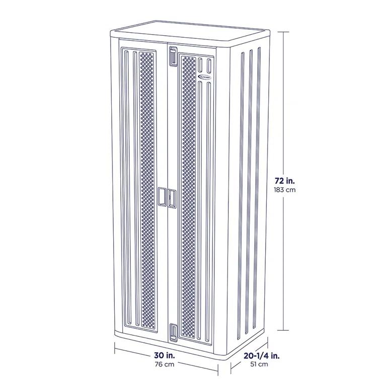 72" H x 30" W x 20.25" D Storage Cabinet
