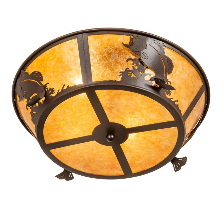Meyda Lighting Mica Semi Flush Mount