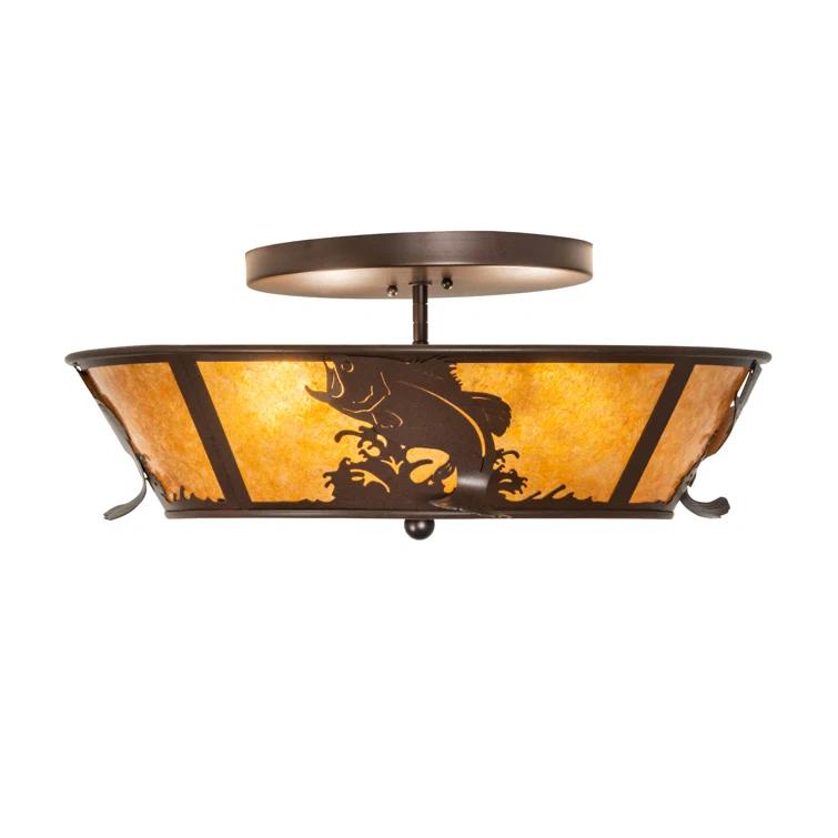 Meyda Lighting Mica Semi Flush Mount