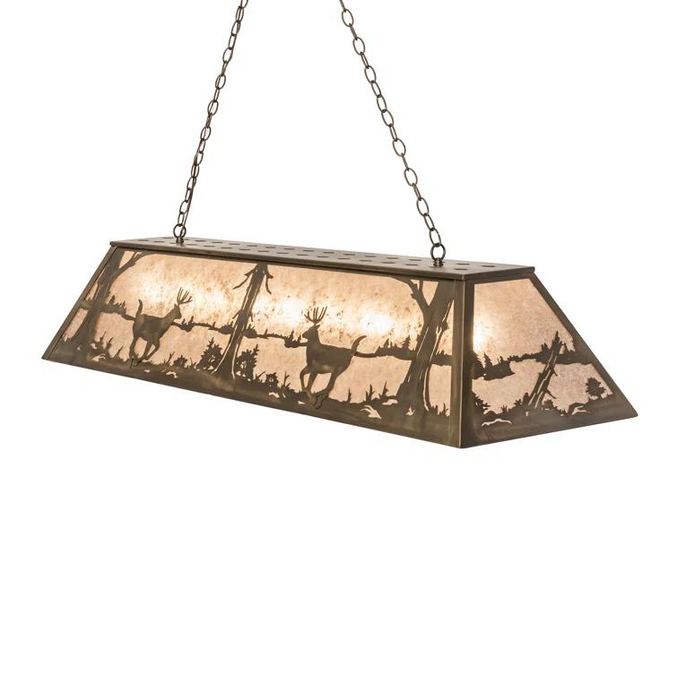 Corley 6 - Light Antique Copper Pool Table Lights Pendant