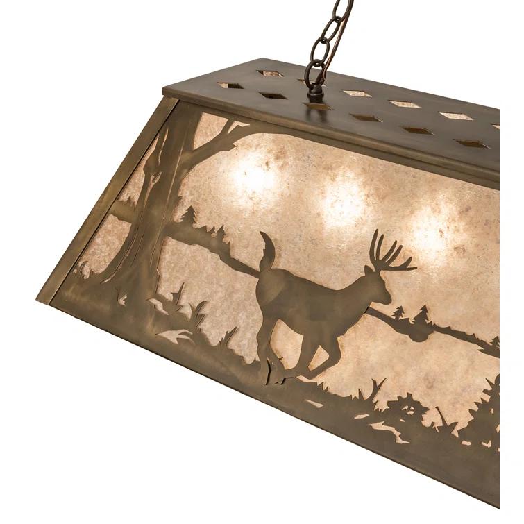 Corley 6 - Light Antique Copper Pool Table Lights Pendant