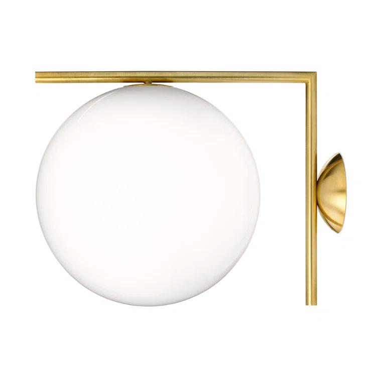 Large Brass Dimmable Direct Wired Sconce