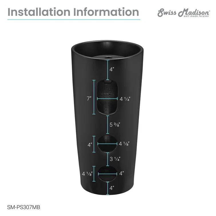 Monaco Circular Basin Pedestal Sink