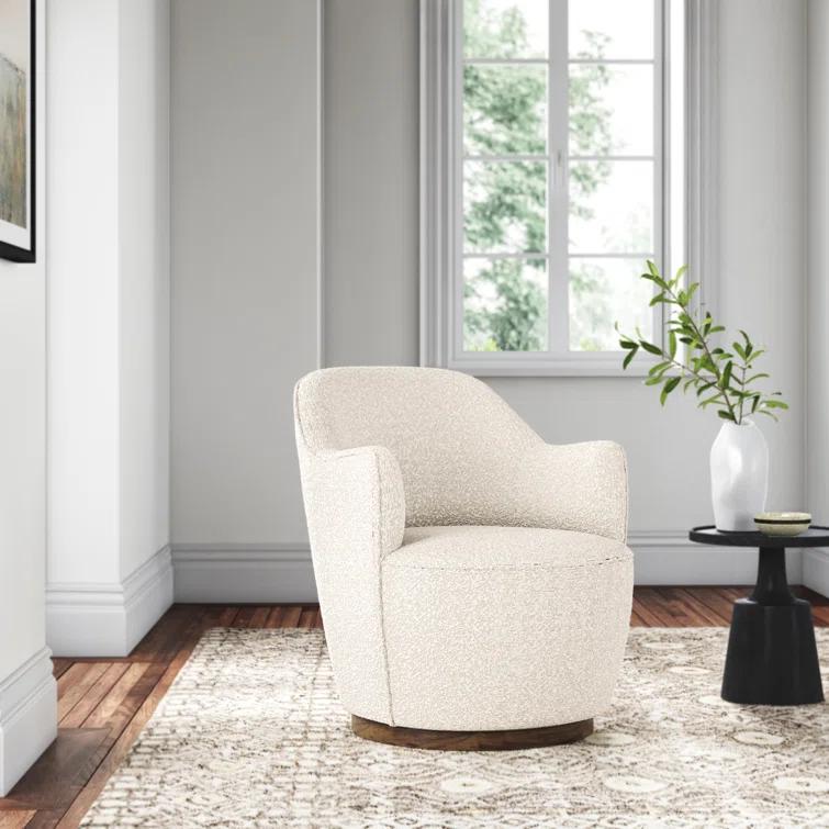 Margie Swivel Chair - Natural Boucle