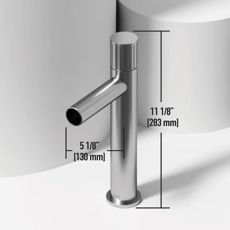 Anvil 16" L x 16" W x 5" H Round White Matte Stone™ Vessel Bathroom Sink with 11" H Faucet
