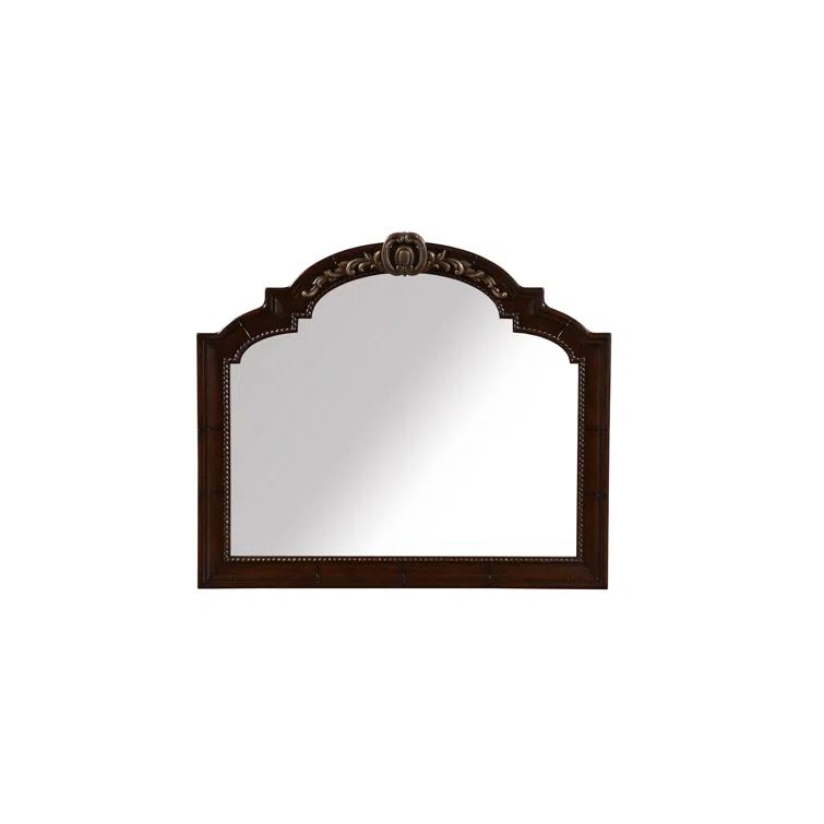 Valencia Brown Wood Traditional Wall Mirror