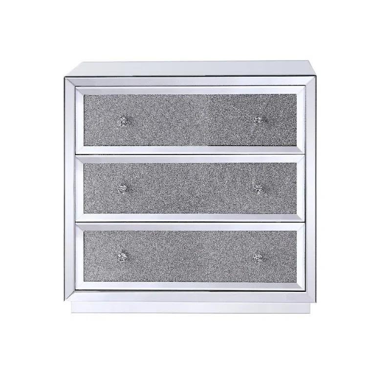 Everly Quinn Eargle Glass Floor Shelf 3 - Drawer End Table with Storage | Wayfair