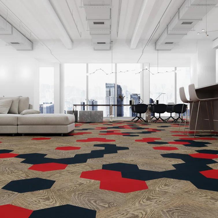 GlueCore Mosaic 28mil x 12" W x 10" L Glue Down Vinyl Tile Flooring