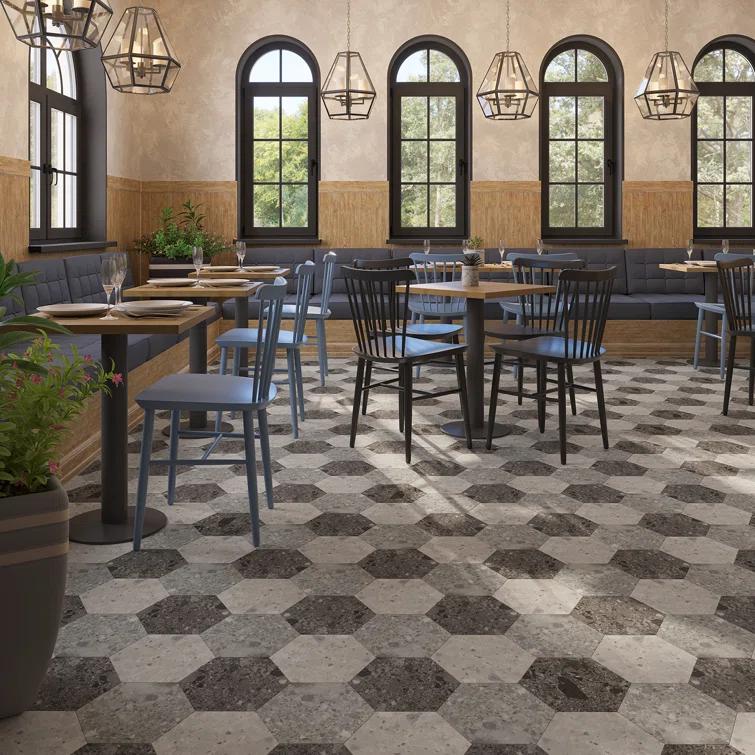 GlueCore Mosaic 28mil x 12" W x 10" L Glue Down Vinyl Tile Flooring