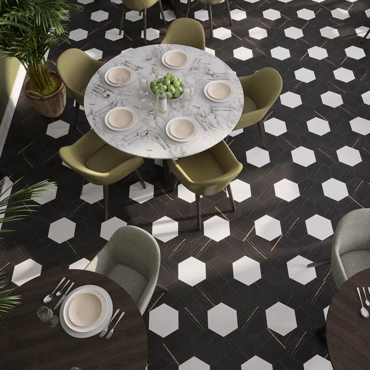 GlueCore Mosaic 28mil x 12" W x 10" L Glue Down Vinyl Tile Flooring