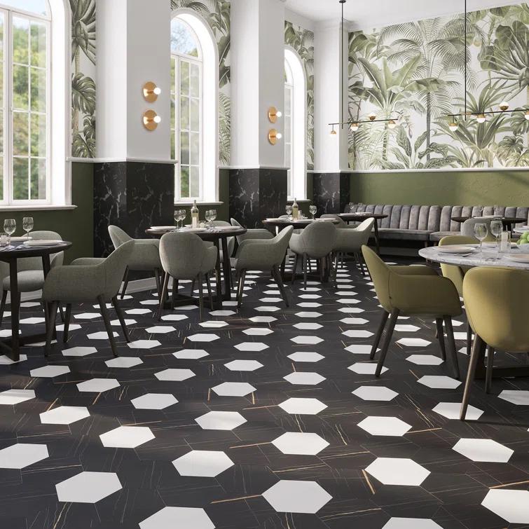 GlueCore Mosaic 28mil x 12" W x 10" L Glue Down Vinyl Tile Flooring