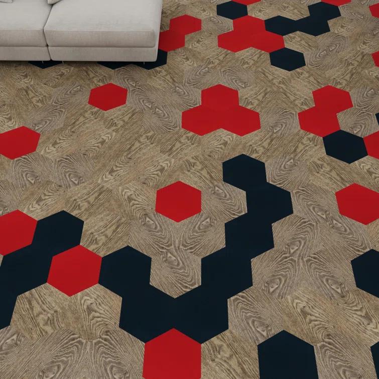GlueCore Mosaic 28mil x 12" W x 10" L Glue Down Vinyl Tile Flooring