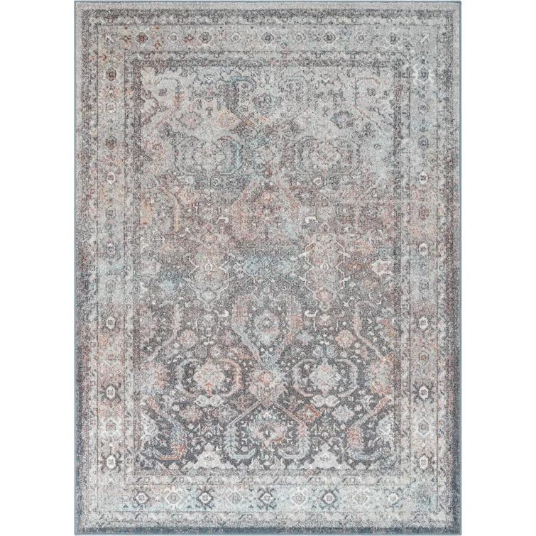 Estey Oriental Black/Gray Area Rug