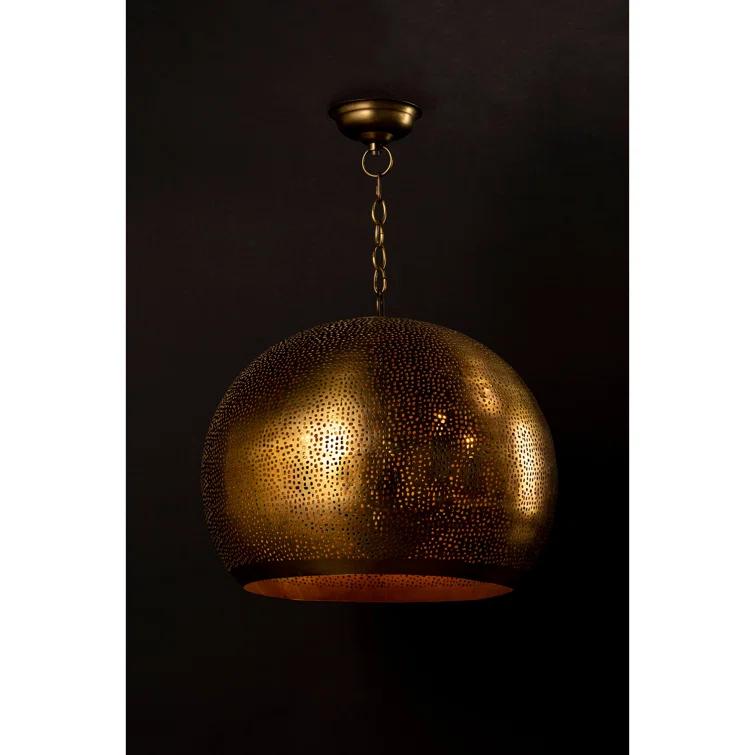 Pierced Metal Sphere Pendant