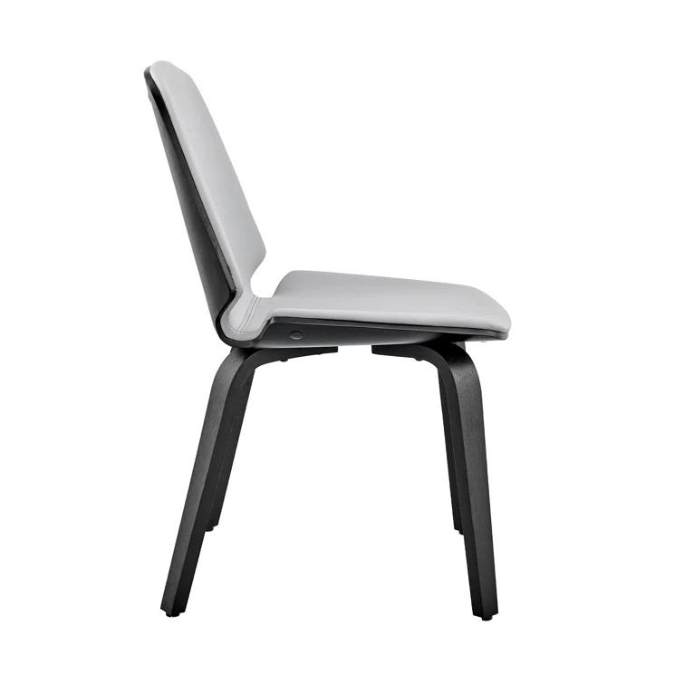 Holly Leatherette Dining Chair with Slightly Curved Seat