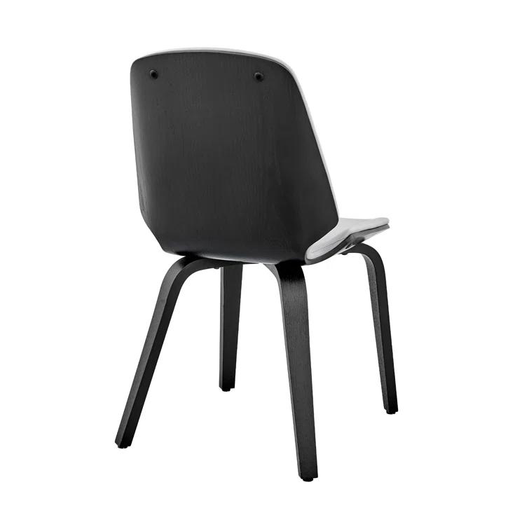 Holly Leatherette Dining Chair with Slightly Curved Seat