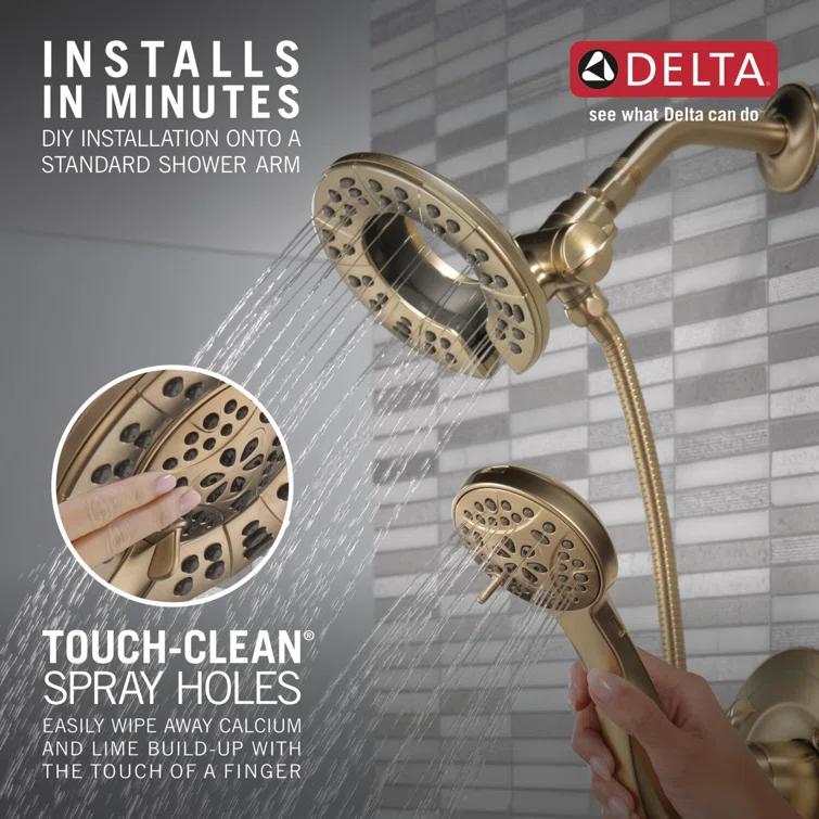 Delta Arvo Single-Function Tub Shower Faucet Set, Shower Trim Kit with In2ition Shower Head and Valve 144840-CZ-I