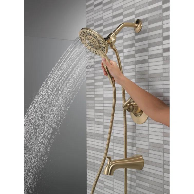 Delta Arvo Single-Function Tub Shower Faucet Set, Shower Trim Kit with In2ition Shower Head and Valve 144840-CZ-I