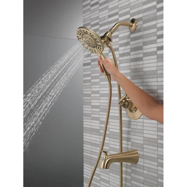 Delta Arvo Single-Function Tub Shower Faucet Set, Shower Trim Kit with In2ition Shower Head and Valve 144840-CZ-I